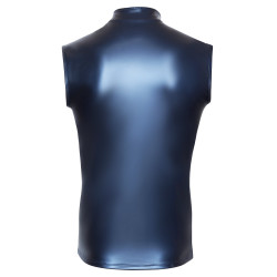 NEK Débardeur avec zip Top Andio Bleu métallisé